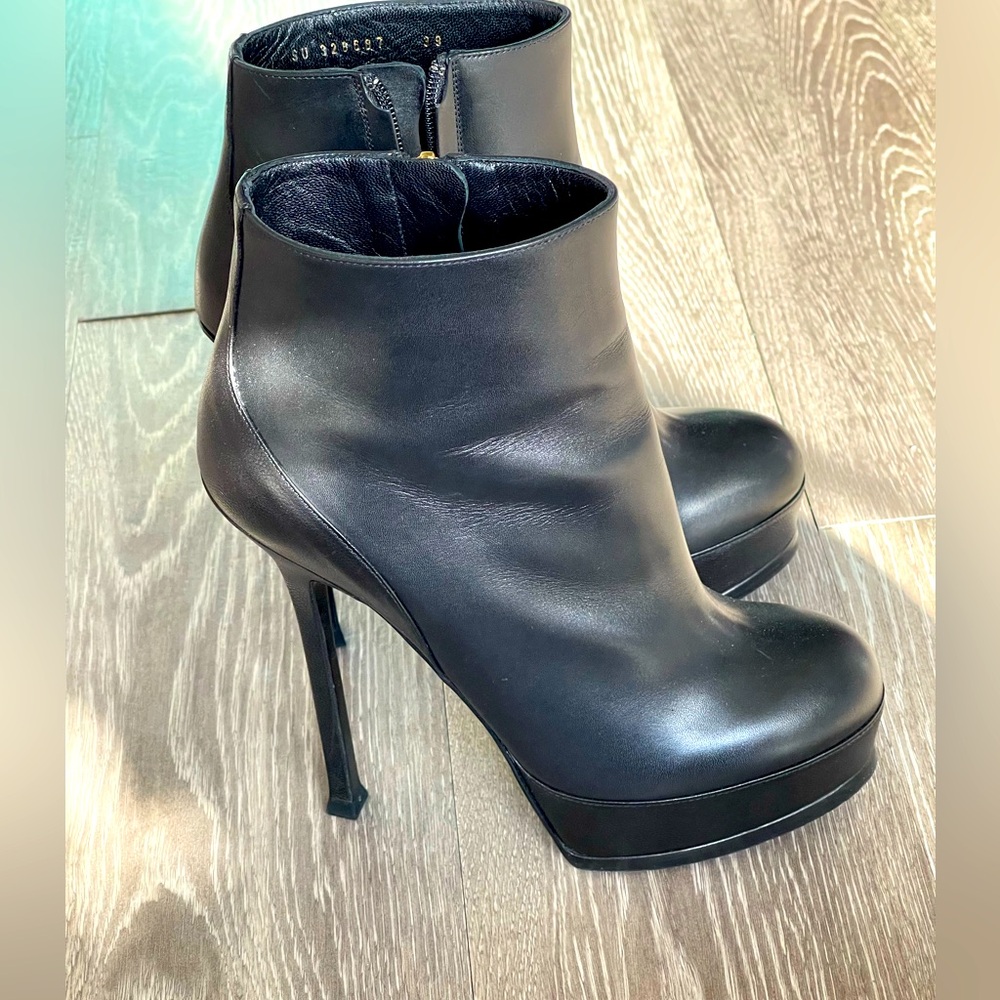 YSL BLACK ANKLE BOOTS